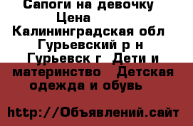 Сапоги на девочку › Цена ­ 200 - Калининградская обл., Гурьевский р-н, Гурьевск г. Дети и материнство » Детская одежда и обувь   